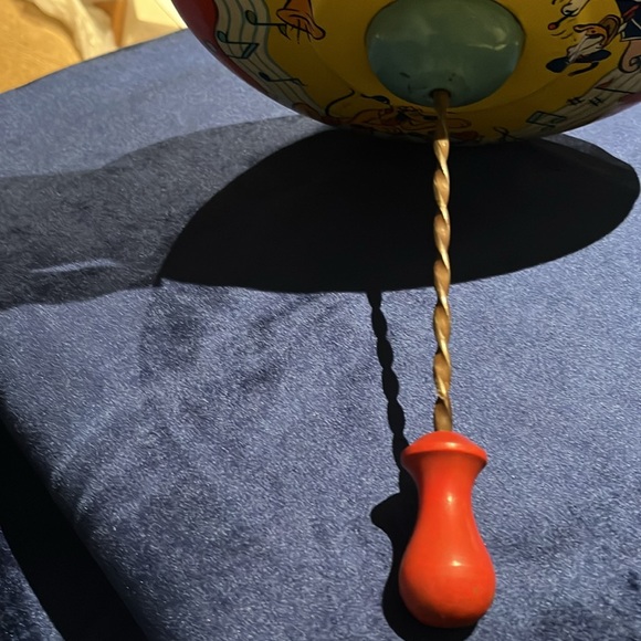Vintage J. Chein Disney Prod.Toy, Metal Spinning Top Mickey Mouse, Pluto, Donald - Picture 12 of 16